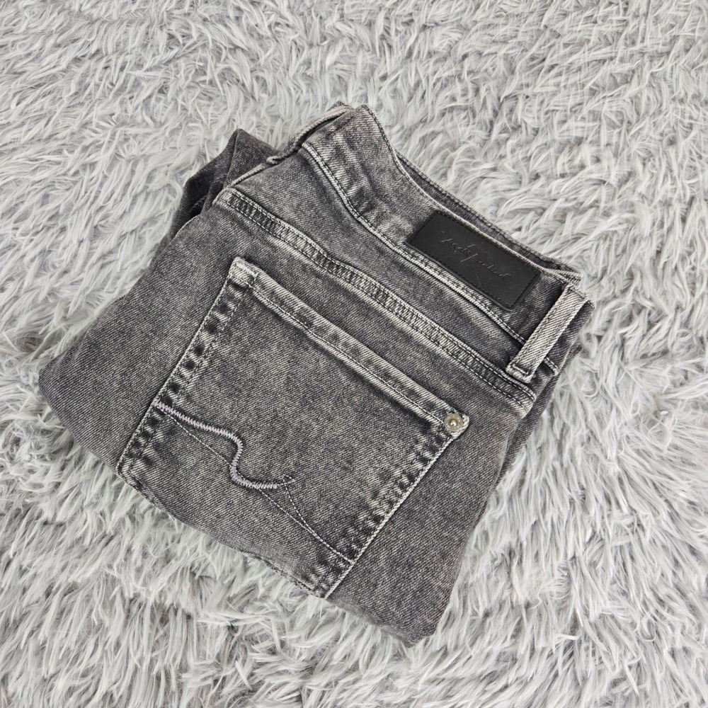 7 For All Mankind Luxe Vintage Jeans Mens 30 Black Excellent Button Fly Raw Hem